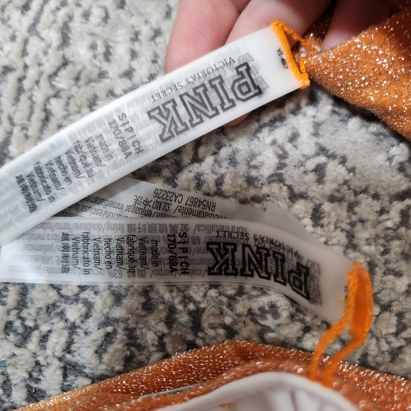 Victoria's secret sparkley Orange bikini set - Picture 3 of 3